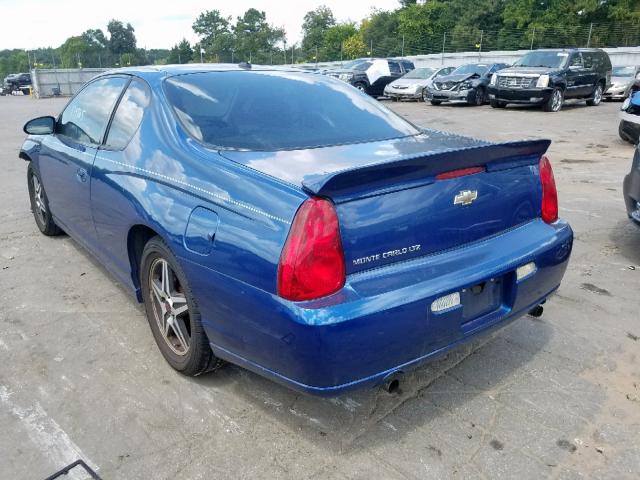 2G1WN161969257392 - 2006 CHEVROLET MONTE CARL ლურჯი ფოტო 3