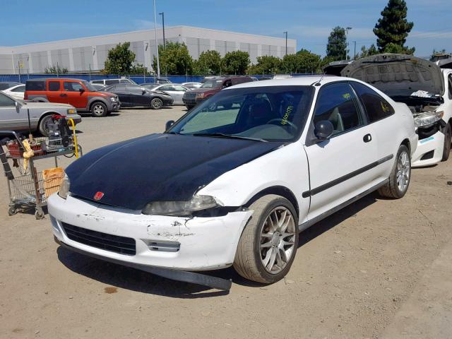 2HGEJ2120RH556740 - 1994 HONDA CIVIC DX WHITE photo 2