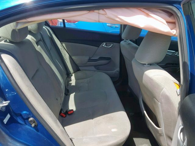 19XFB2F89DE097709 - 2013 HONDA CIVIC EX BLUE photo 6