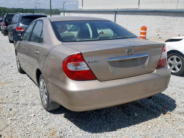 4T1BE32K64U898804 - 2004 TOYOTA CAMRY LE GOLD photo 3