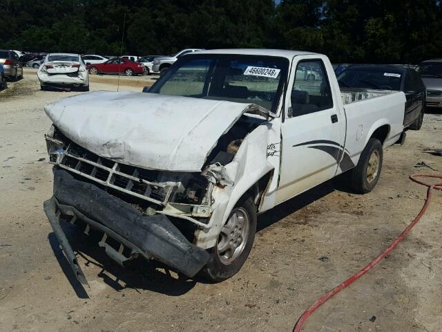 1B7FL26G2SW952113 - 1995 DODGE DAKOTA WHITE photo 2