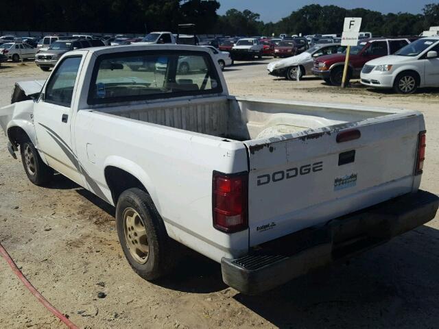 1B7FL26G2SW952113 - 1995 DODGE DAKOTA WHITE photo 3