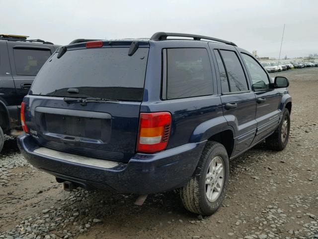 1J4GW48SX4C105881 - 2004 JEEP GRAND CHER BLUE photo 4