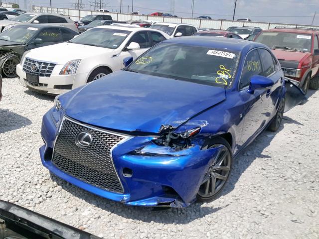 JTHBA1D25G5007304 - 2016 LEXUS IS 200T BLUE photo 2