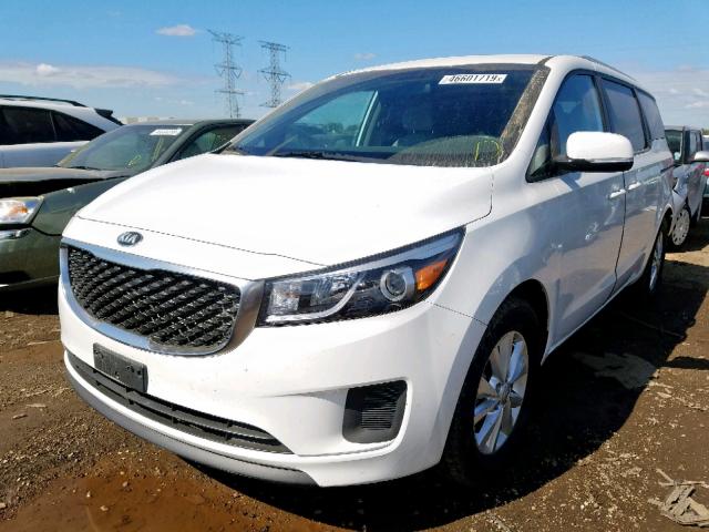 KNDMB5C10G6199152 - 2016 KIA SEDONA LX WHITE photo 2