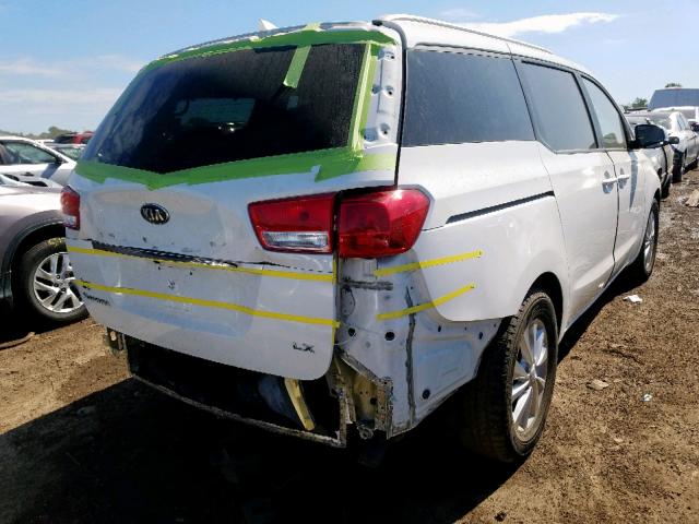 KNDMB5C10G6199152 - 2016 KIA SEDONA LX WHITE photo 4