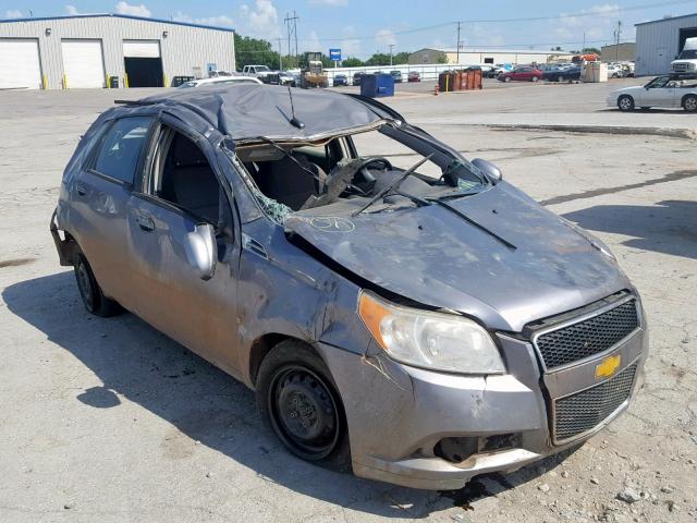 KL1TD66E49B385403 - 2009 CHEVROLET AVEO LS GRAY photo 1