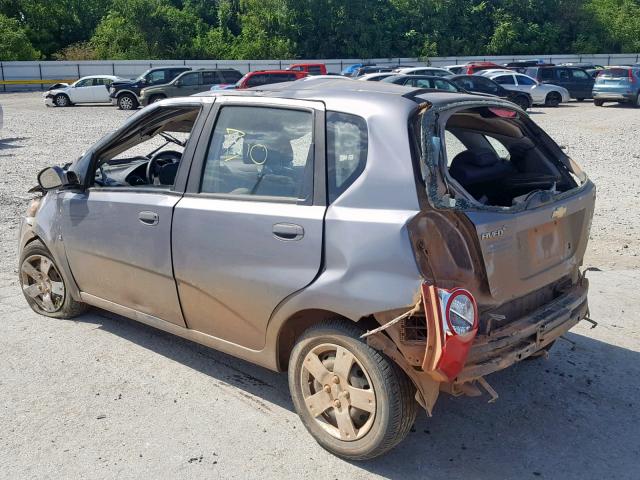 KL1TD66E49B385403 - 2009 CHEVROLET AVEO LS GRAY photo 3