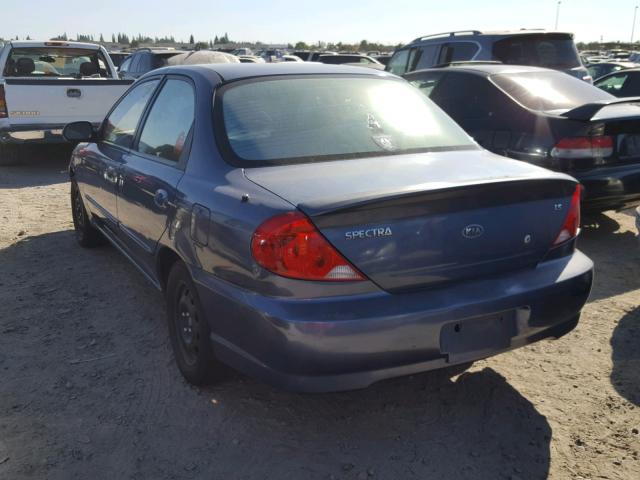 KNAFB121625187747 - 2002 KIA SPECTRA BA BLUE photo 3