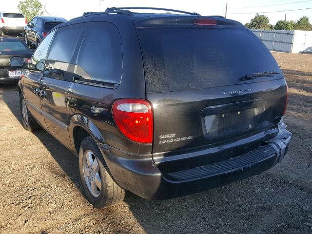 1D4GP45R87B150089 - 2007 DODGE CARAVAN SX BLACK photo 3