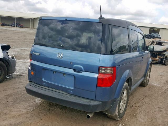 5J6YH187X6L010300 - 2006 HONDA ELEMENT EX BLUE photo 4