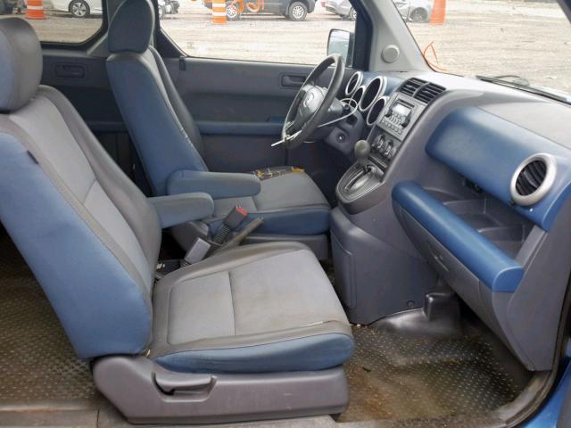 5J6YH187X6L010300 - 2006 HONDA ELEMENT EX BLUE photo 5