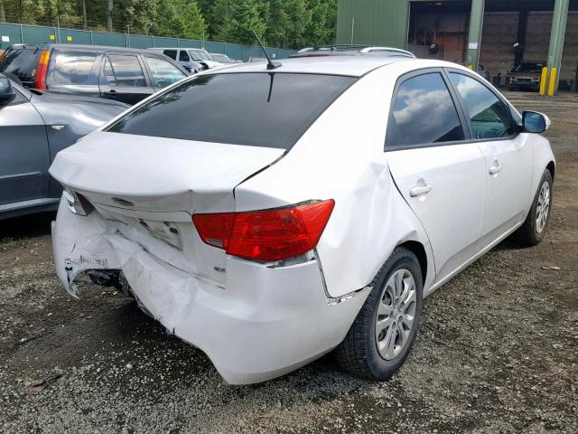 KNAFU4A28A5226066 - 2010 KIA FORTE EX WHITE photo 4