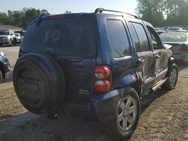 1J4GL58K15W650737 - 2005 JEEP LIBERTY LI BLUE photo 4