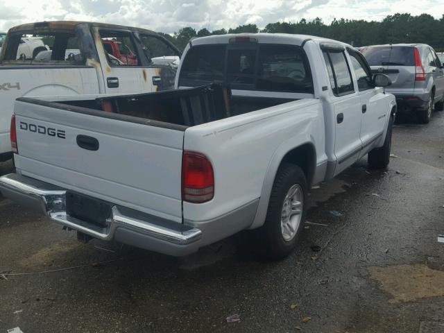 1B7GL2AN71S214310 - 2001 DODGE DAKOTA QUA WHITE photo 4