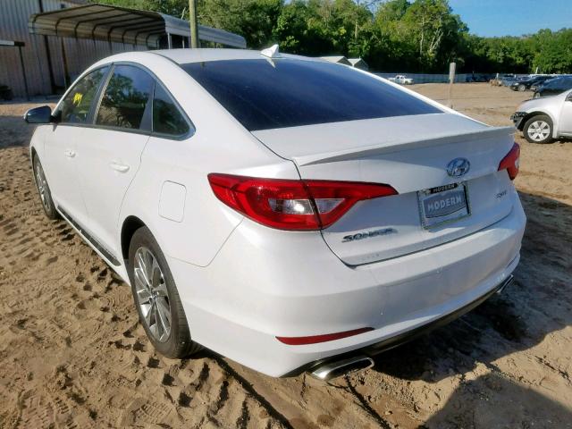 5NPE34AF4FH033893 - 2015 HYUNDAI SONATA SPO WHITE photo 3