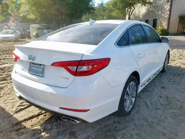 5NPE34AF4FH033893 - 2015 HYUNDAI SONATA SPO WHITE photo 4