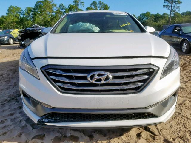 5NPE34AF4FH033893 - 2015 HYUNDAI SONATA SPO WHITE photo 9