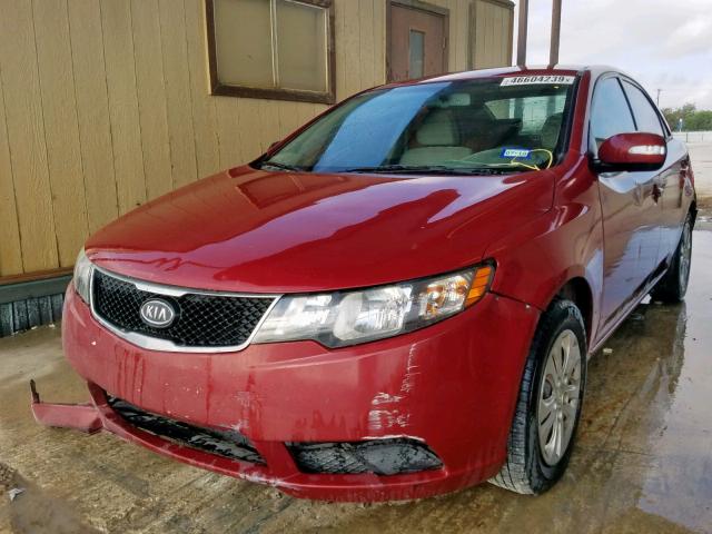 KNAFU4A24A5850835 - 2010 KIA FORTE EX MAROON photo 2