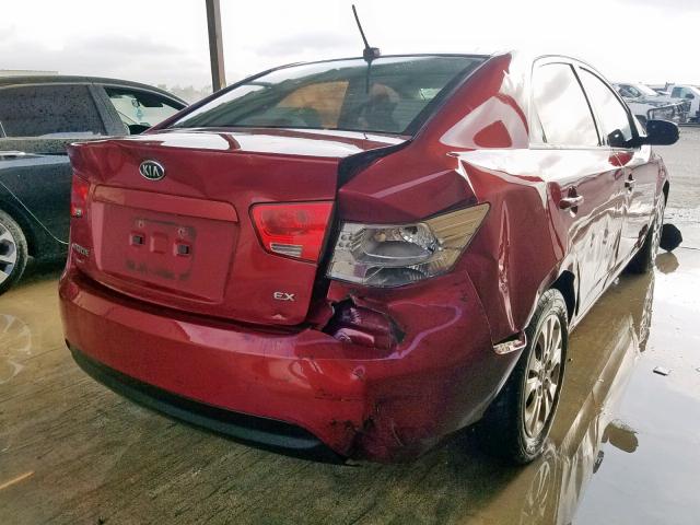 KNAFU4A24A5850835 - 2010 KIA FORTE EX MAROON photo 4