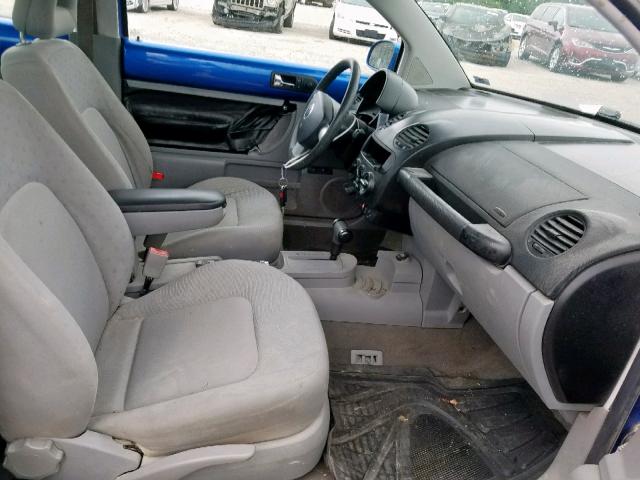 3VWCB21C42M432549 - 2002 VOLKSWAGEN NEW BEETLE BLUE photo 5