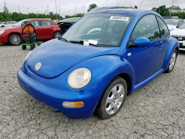 3VWCB21C42M432549 - 2002 VOLKSWAGEN NEW BEETLE BLUE photo 9