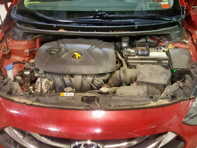 KMHD35LH4EU177590 - 2014 HYUNDAI ELANTRA GT RED photo 7