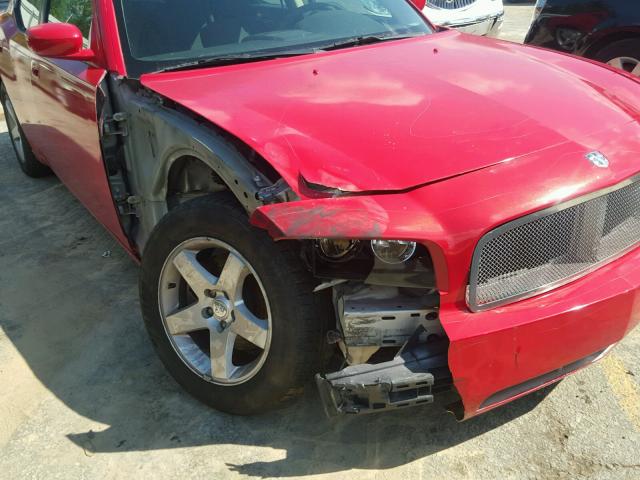 2B3KA33V99H595178 - 2009 DODGE CHARGER SX RED photo 9