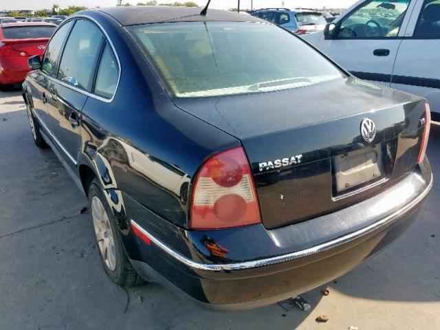 WVWPH63B31P140771 - 2001 VOLKSWAGEN PASSAT GLS BLACK photo 3