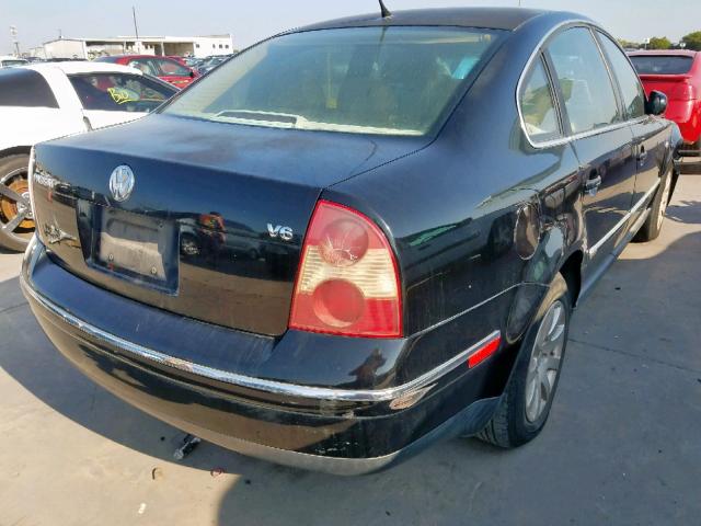 WVWPH63B31P140771 - 2001 VOLKSWAGEN PASSAT GLS BLACK photo 4