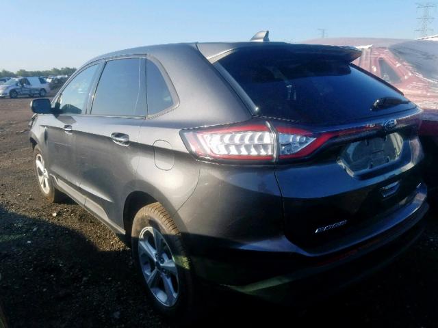 2FMPK3G92GBB30302 - 2016 FORD EDGE SE GRAY photo 3