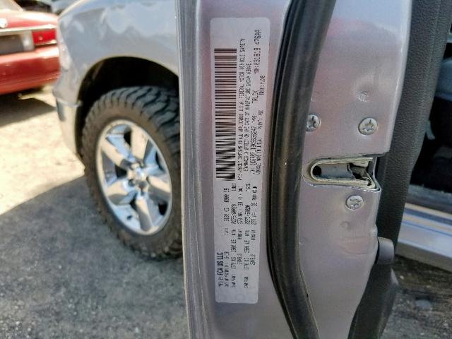 1C6RR7LT9KS636247 - 2019 RAM 1500 CLASS SILVER photo 10