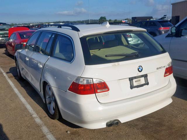 WBANN735X7CN03791 - 2007 BMW 530 XIT WHITE photo 3