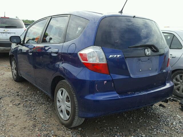 JHMGE8H31BC020495 - 2011 HONDA FIT BLUE photo 3