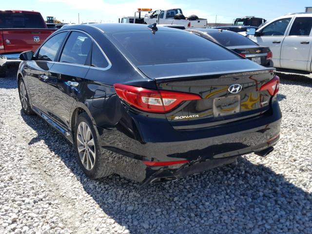 5NPE34AFXFH089448 - 2015 HYUNDAI SONATA SPO BLACK photo 3