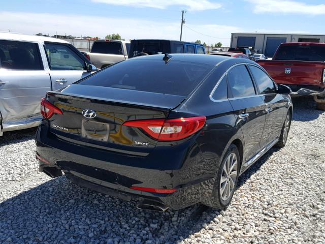 5NPE34AFXFH089448 - 2015 HYUNDAI SONATA SPO BLACK photo 4