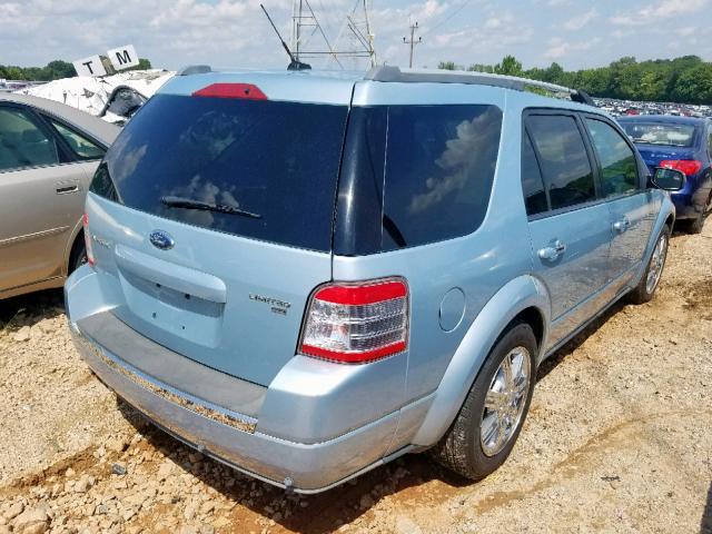 1FMDK06W98GA06420 - 2008 FORD TAURUS X L BLUE photo 4