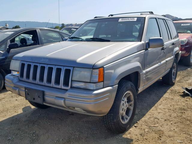 1J4GZ78Y1WC125789 - 1998 JEEP GRAND CHER GRAY photo 2