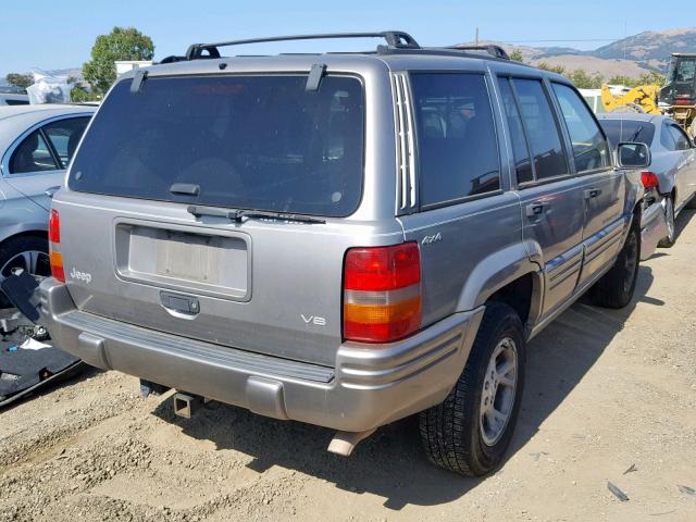 1J4GZ78Y1WC125789 - 1998 JEEP GRAND CHER GRAY photo 4