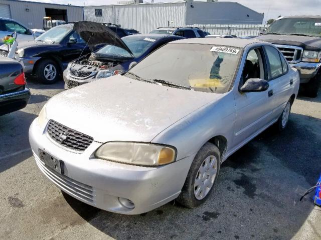 3N1CB51D42L626715 - 2002 NISSAN SENTRA XE SILVER photo 2