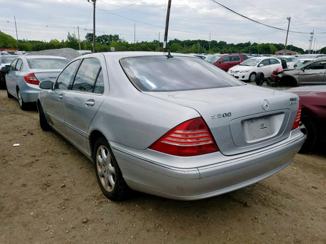 WDBNG84J14A416690 - 2004 MERCEDES-BENZ S 500 4MAT SILVER photo 3