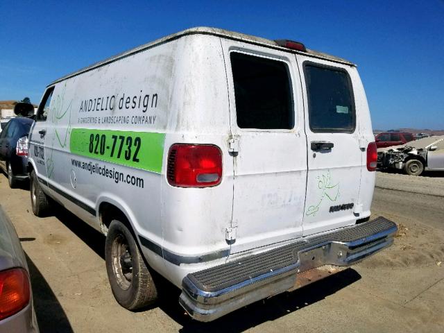 2B7HB11Y62K109118 - 2002 DODGE RAM VAN B1 WHITE photo 3