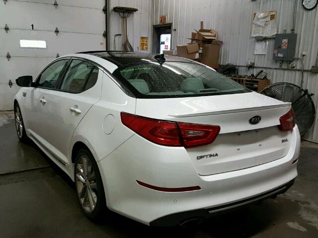 5XXGR4A63FG426755 - 2015 KIA OPTIMA SX WHITE photo 3