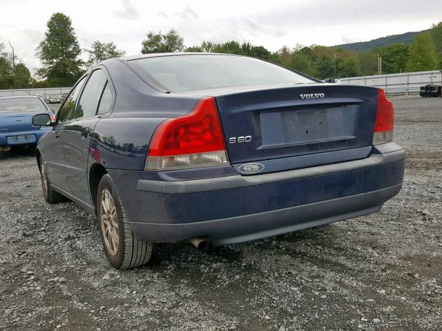 YV1RS61T242348593 - 2004 VOLVO S60 BLUE photo 3