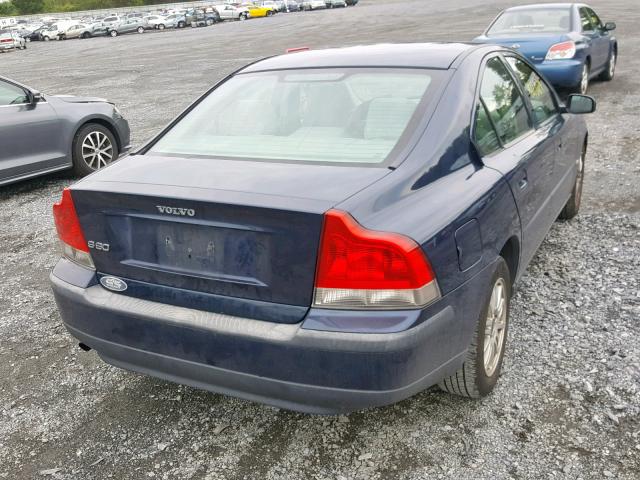 YV1RS61T242348593 - 2004 VOLVO S60 BLUE photo 4