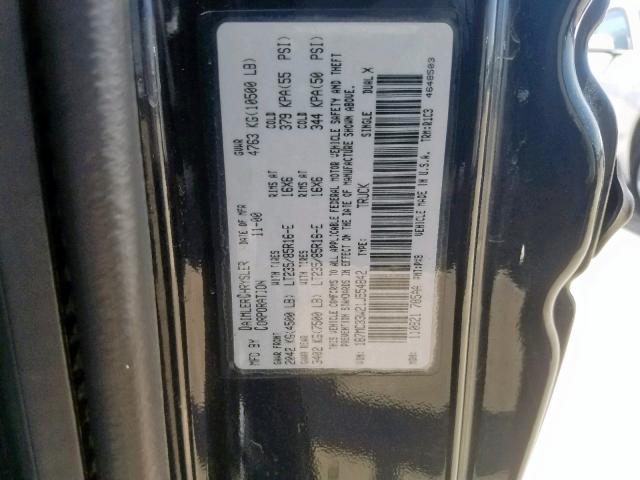 1B7MC33W21J554842 - 2001 DODGE RAM 3500 BLACK photo 10