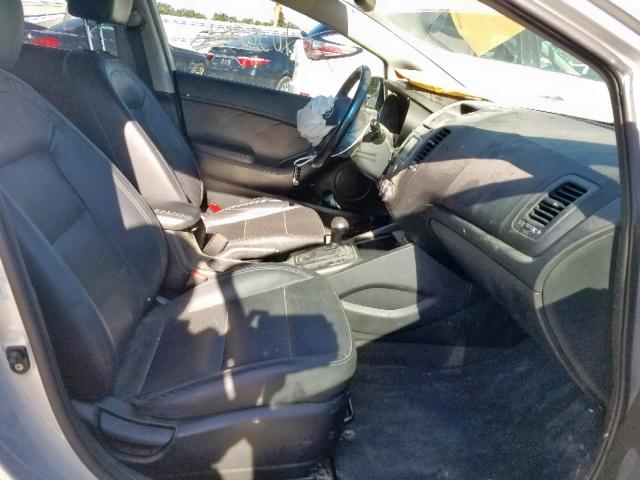 KNAFZ4A87E5235451 - 2014 KIA FORTE EX SILVER photo 5