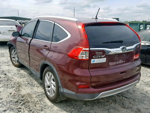 2HKRM3H71FH546669 - 2015 HONDA CR-V EXL BURGUNDY photo 3