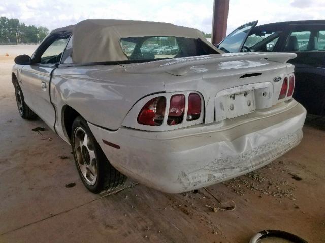 1FAFP45X9WF217335 - 1998 FORD MUSTANG GT WHITE photo 3