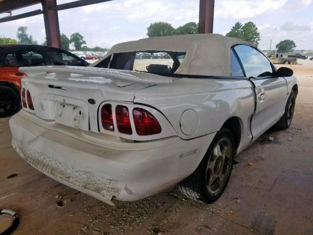 1FAFP45X9WF217335 - 1998 FORD MUSTANG GT WHITE photo 4